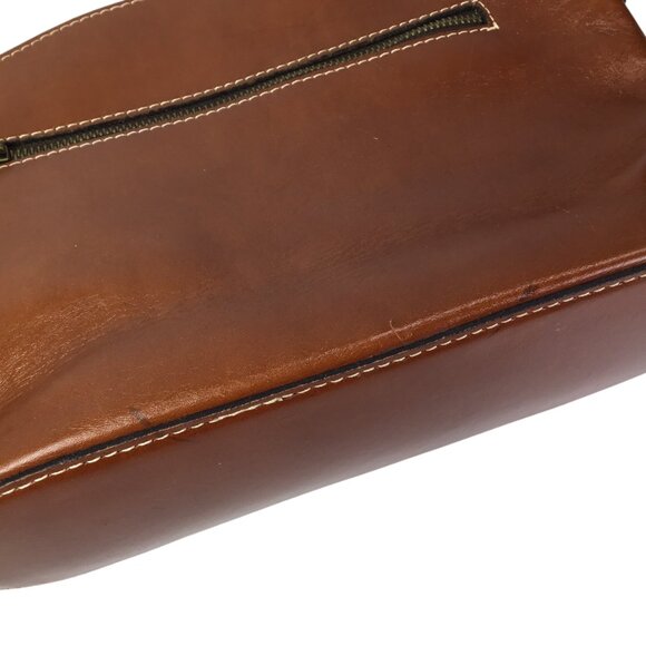 Patricia Nash Lorraine Crossbody Bag Purse Leather Brown Triple Zip - Picture 11 of 13